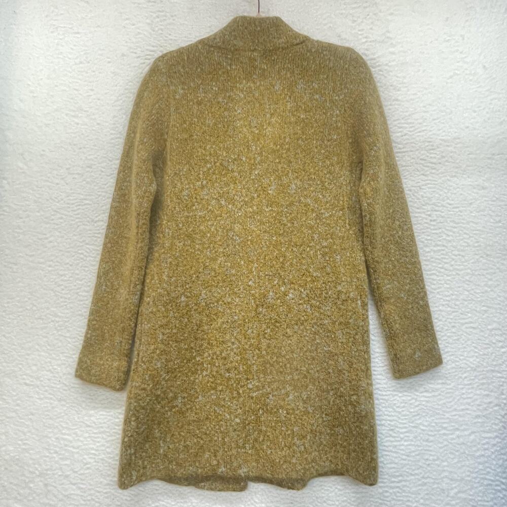 Mia Mai Coat Womens XS Mustard Yellow Boucle Wool Blend Mohair Jacket Italy - Picture 2 of 12
